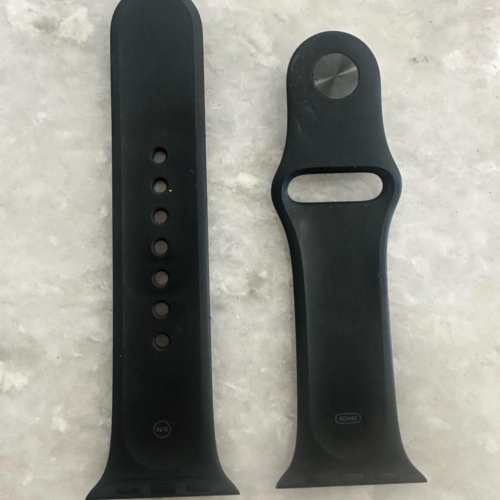Black Silicone Smartwatch Band